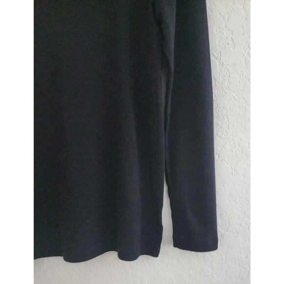 TOP/BLOUSE-WHITE STAG-Long Sleeve T-Style Top-Black-Scoop Neck-Size M (8-10) - Picture 3 of 11